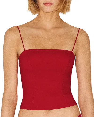Reformation Elise Tankini Top In Red