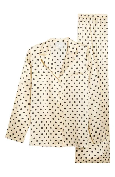 Reformation Ella Print Silk Pajamas In Neutral