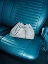 Reformation Ella Shoulder Bag In Mist Suede Leather