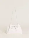 Reformation Ella Shoulder Bag In Optic White Leather