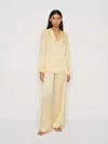 Reformation Ella Silk Pajama Set In Brown
