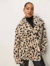 Reformation Ellie Faux Fur Coat In Dalmatian