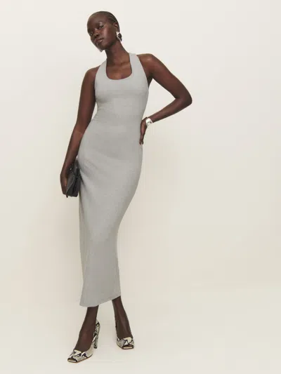 Reformation Ellie Knit Dress In Heather Grey