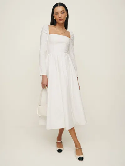 Reformation Elly Dress In White