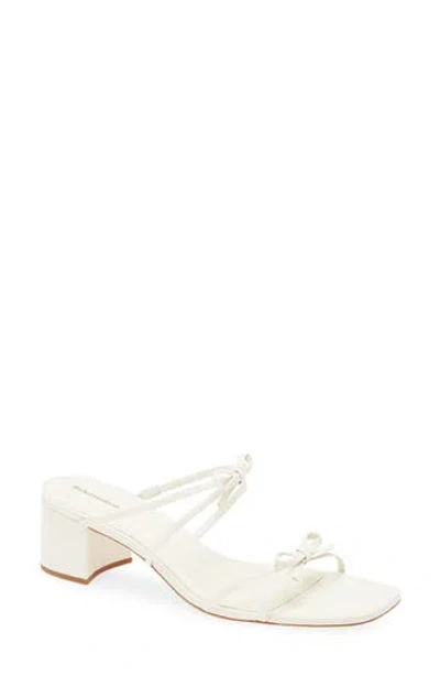 Reformation Elodie Bow Strap Sandal In White