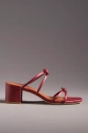 Reformation Elodie Block Heeled Sandal In Red