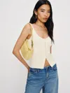 Reformation Eloise Cotton Sweater Tank In White