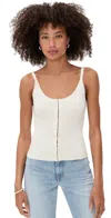 Reformation Eloise Cotton Sweater Tank Fior Di Latte In Neutral