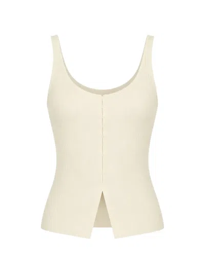 Reformation Eloise Cotton Tank Top In Neutral