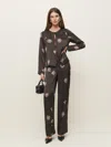Reformation Eloise Silk Two Piece In Palace