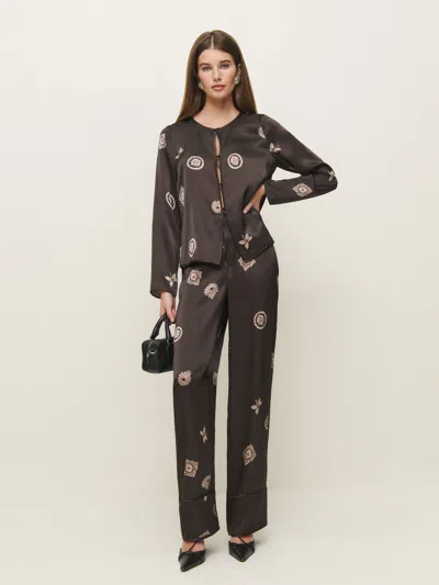 Reformation Eloise Silk Two Piece In Palace