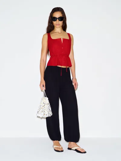 Reformation Elowen Top Red Xs