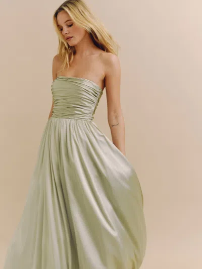 dried herb bridesmaid dresses Reformation Elspeth Dress In Dried Herbs