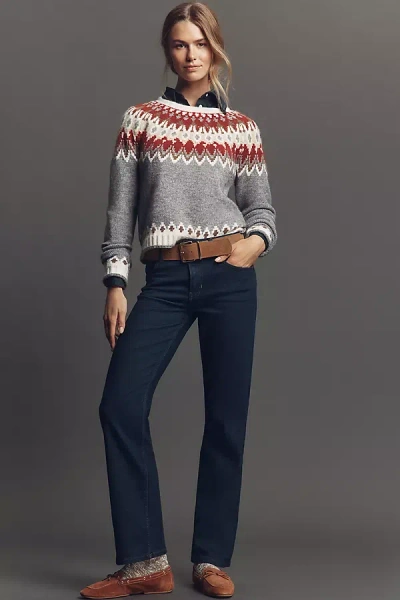 Reformation Elton Mid-rise Straight-leg Jeans In Multi