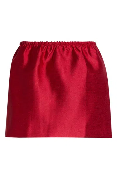 Reformation Elva Miniskirt In Red