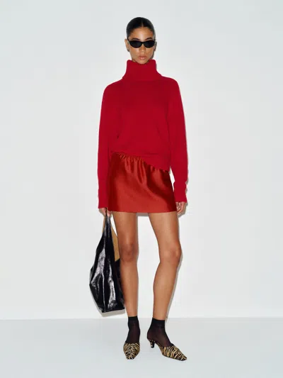 Reformation Elva Skirt Red Large