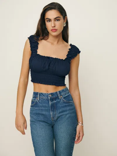 Reformation Emberly Top In Midnight