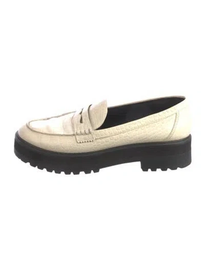 Pre-owned Reformation Embossed Leather Loafers