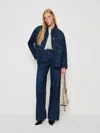 Reformation Emery Denim Chore Jacket In Blue