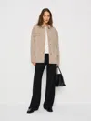 Reformation Emery Denim Chore Jacket In Neutral