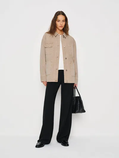 Reformation Emery Denim Chore Jacket In Neutral