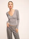 Reformation Emery Knit Top In Charcoal