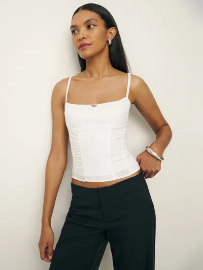 Reformation Emery Linen Top In White