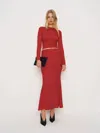 Reformation Emi Knit Two Piece In Red