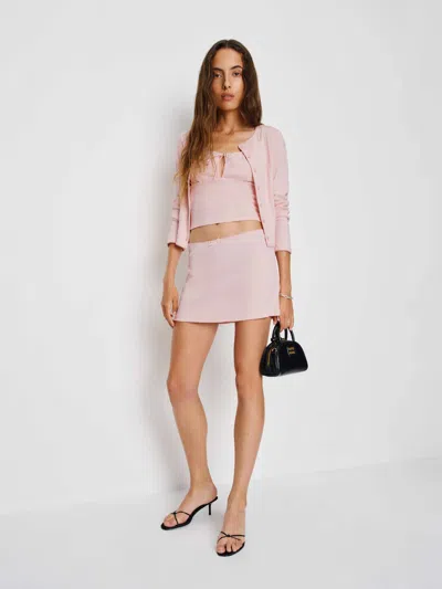 Reformation Emily Knit Skirt In Pink