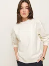 Reformation Emma Classic Crewneck Sweatshirt In Fior Di Latte
