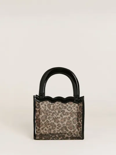 Reformation Emma Mini Bag In Leopard Mesh