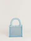 Reformation Emma Mini Bag In Light Blue Mesh