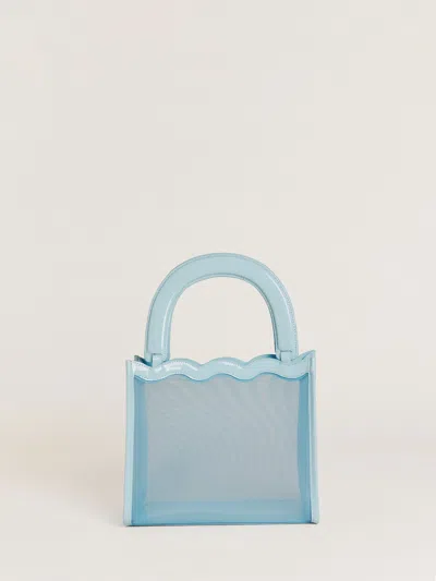 Reformation Emma Mini Bag In Light Blue Mesh