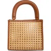 Reformation Emma Mini Bag Natural Rattan In Brown