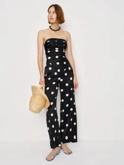 Reformation Ensemble En Soie Marisol In Black
