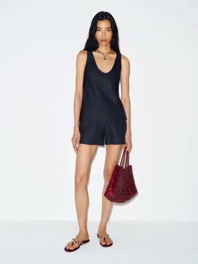 Reformation Enzo Linen Two Piece Blue Xs