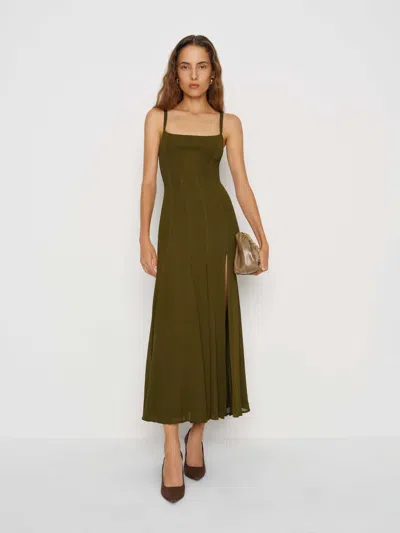 Reformation Eridania Dress In Green