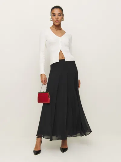 Reformation Erina Skirt In Black
