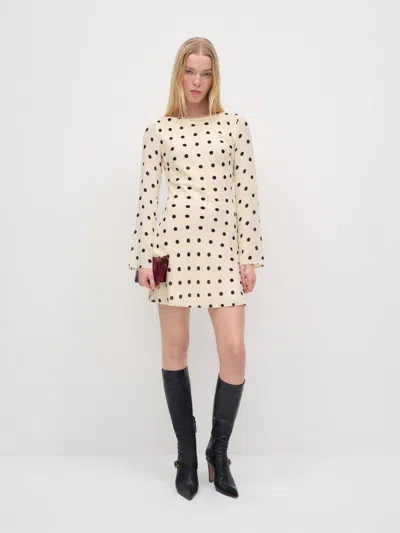 Reformation Esra Mini Dress Natural Xs In Neutral