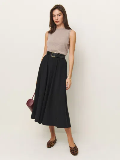 Reformation Esti Knit Skirt In Black