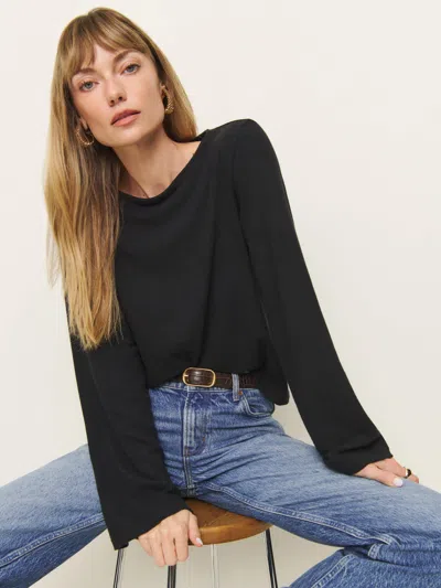 Reformation Eternity Knit Top In Black