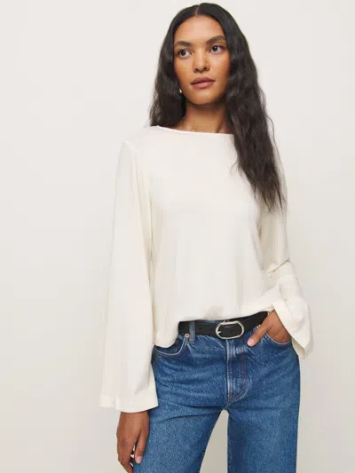 Reformation Eternity Knit Top In Fior Di Latte