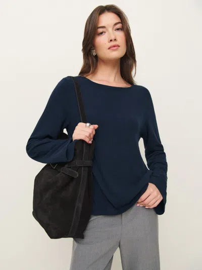 Reformation Eternity Knit Top In Midnight