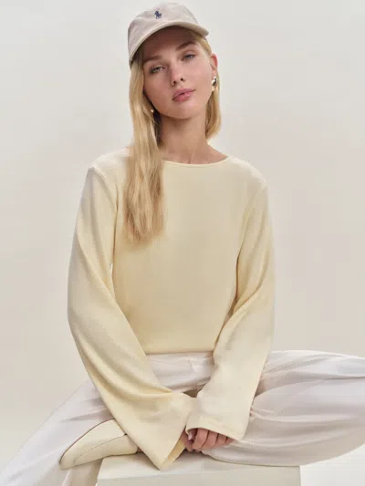 Reformation Eternity Knit Top In Yellow