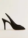 Reformation Eugenie Slingback Heel In Noir