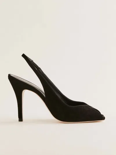 Reformation Eugenie Slingback Heel In Noir