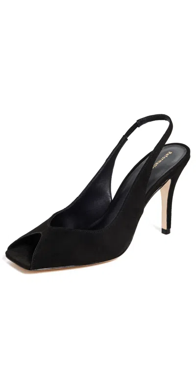 Reformation Eugenie Slingback Heels Black Suede