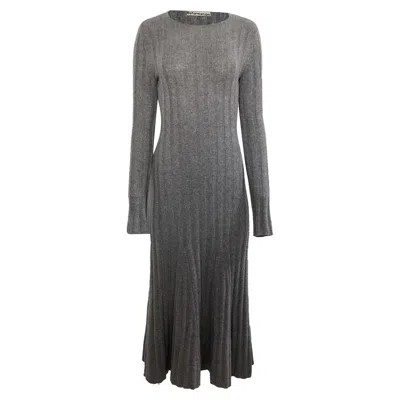 Reformation Evan Kleid Maxi Dress In Dark Grey Cashmere In Gray