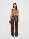 Reformation Evelina Velvet Top In Multi