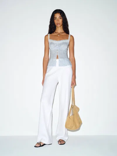 Reformation Eveline Top Blue Lace 0